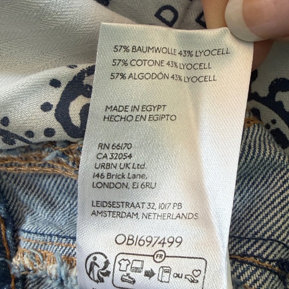 SOLD/NOT FOR SALE Free People/We The Free Good Luck Mid Rise Barrel Leg Sz 27 - Picture 10 of 12